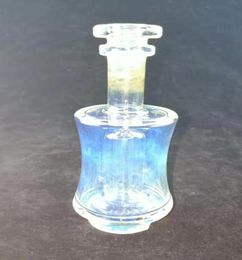 Cachimba de cristal de carta plateada ahumada, pipa para fumar con fondo recto, concesiones directas de fábrica 3310948