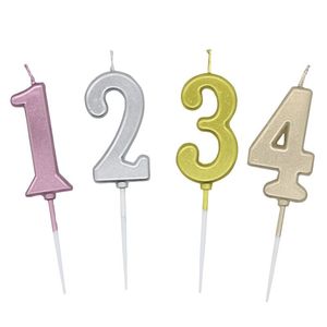 Número sin humo 0-9, velas para pastel de feliz cumpleaños, suministros de decoración para fiestas, velas de decoración, suministros de decoración para el hogar DIY