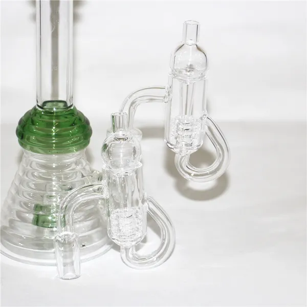 Fumer 14mm mâle Quartz Banger enail bangers pour pièce de chaleur de 20mm avec bouchon de carburateur en verre coloré et perle rubis Terp pour Dab Rig Bong