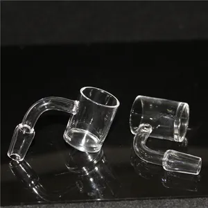 Roken 4 mm dik helder bodem kwarts banger nagel 10 mm 14 mm mannelijke vrouwelijke vrouwelijke platte bovenkant 30 mm kwart nagels voor glazen waterpijplaten DAB -rigs Ash catcher