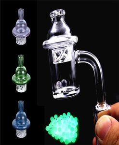 Roken accessoires 10mm 14mm 18mm Vrouwelijke Mannelijke Quartz Banger Nagel met kleur groen blauw roze Spinning Carb Cap en Terp Parel Voor 3121188