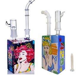 Rokende accessoires mini -glas bekers bongs olie dab rigs kleurrijk schattig ontwerp