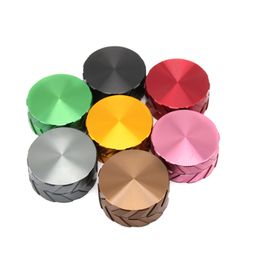 Broyeurs en alliage d'aluminium multicolores, accessoires pour fumer, 2 couches, diamètre 63mm, hauteur 22mm, GR391