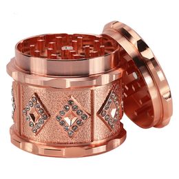 Rookaccessoires 4 Laag Zink Legering Metaal Tobacco Grinder Herb Lijders 6 kleuren 60 mm met Miller Spice Crusher