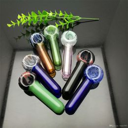 Accessoires pour fumeurs Pipe à sucette colorée Explosion Bongs en verre Pipe à fumer en verre Conduites d'eau Plate-forme pétrolière Bols en verre Brûleur à mazout