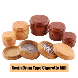Accessoires pour fumeurs type de tambour grand moyen et petit moulin à cigarettes en résine épices 63MM/40mm plastique à quatre couches