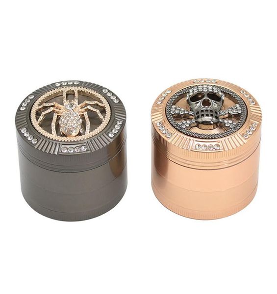 ACCESSOIRES SUMELLES HERB SEC 52 mm Spice Grinder Alloy Zinc CNC 4Layer Grinder Cigarette Animal Forme Diamond Herb GR3776068