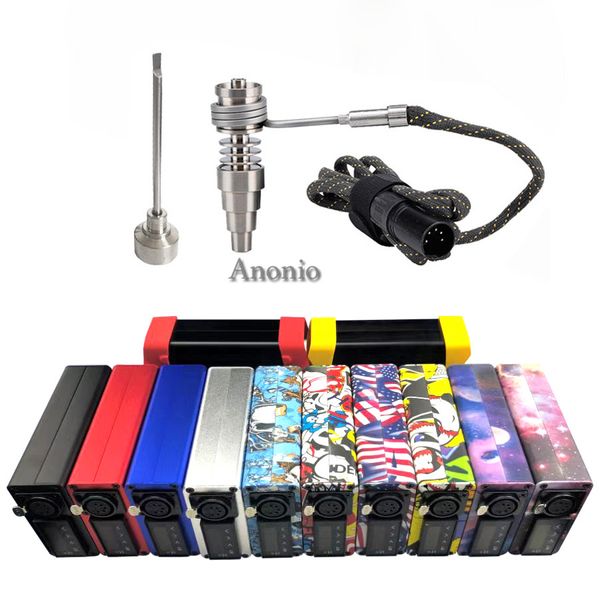 Accesorios para fumar Dispositivo Enail Dnai Dab Box Mod de control de temperatura con calentador de bobina de 20 mm Titaniun Nail Dabber Tool para vidrio Bong de agua