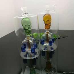 Accessoires pour fumeurs Bouilloire à filtre à quatre griffes sous une super grande partie supérieure Bongs en verre de crâne Pipe à fumer en verre Conduites d'eau Plate-forme pétrolière Bols en verre Brûleur à mazout