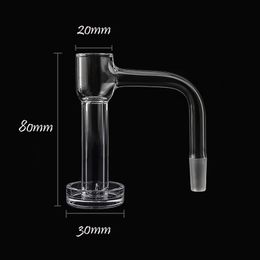 Accesorios para fumar Soldadura completa Borde biselado Terp Slurper Cuarzo Banger Nails Con 80 mm de altura Suitfor Glass Water Bongs