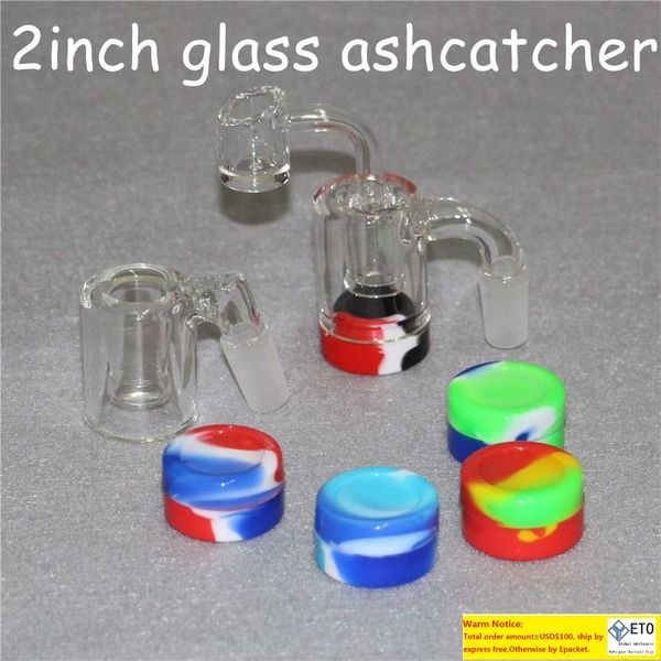 Accesorios para fumar Glass Reclaim Catcher ash catchers hechos a mano con clavos de cuarzo Banger de 4 mm y recipientes de silicona para dab rig bong