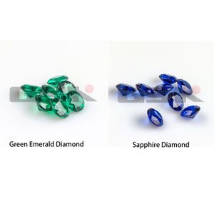 Accessoires pour fumeurs Vert émeraude diamant/saphir en forme de diamant Insert 6mm 10mm Perles Terp pour Fulll Weld Quartz Banger Nails Bongs à eau en verre Dab Rigs Pipes