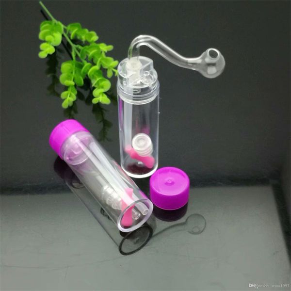 Accesorios para fumar Venta caliente de acrílico portátil hervidor de cigarrillos de mano Bongs de vidrio Pipa de fumar de vidrio Tuberías de agua Plataforma petrolera Cuencos de vidrio Quemador de aceite