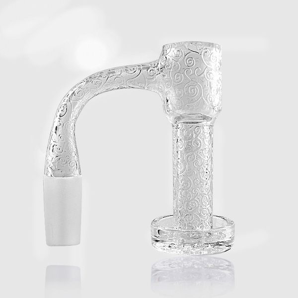 Les accessoires pour fumeurs comprennent des bangers Terp Slurper à bord biseauté entièrement soudés avec des capuchons et des piliers en quartz pour les bangs en verre