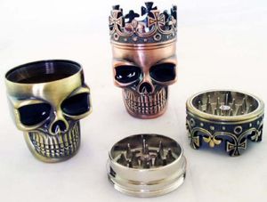 ACCESSOIRES SUMEUX METAL KING SKULL TOBACCO HERB GRINDER 3PART SPICE CRASHER HAND MULLER PLAST GRINDERS MAGNÉTIQUE AVEC SIFTER7093679