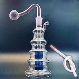 Accesorios para fumar Mini quemador de aceite Bong Matrix Percolador Pipas de agua para fumar Pequeño burbujeador Ash Catcher Bong Honeycomb Dab Rig con 10 mm Tazón de aceite macho y manguera