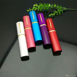 Accessoires pour fumeurs Bouilloire à cigarettes mini-stylo portable multicolore Bongs en verre Tuyaux de brûleur à mazout