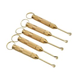 Rookaccessoires Multifunctioneel Golden Metal Spoon Gebruik voor sniffer Hoover Hooteer Snuff snuffner poeder sigaret