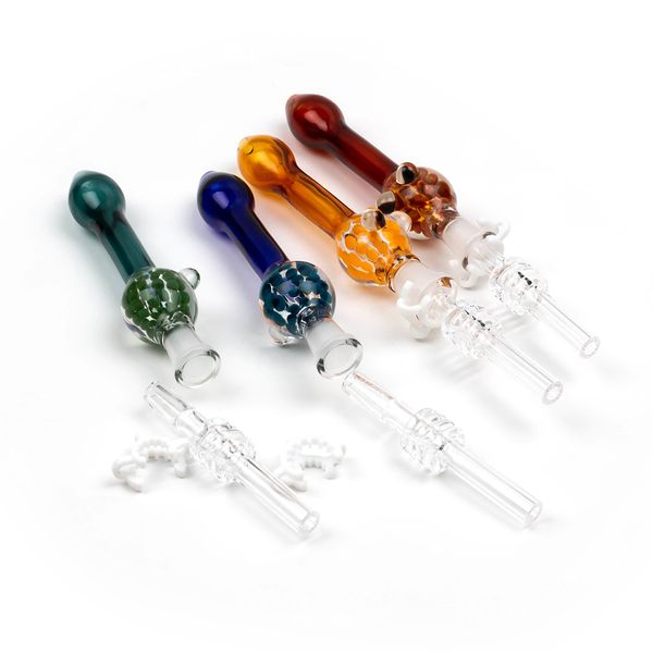 Accessoires pour fumeurs Kit NC Collecteur de necteurs en verre avec embouts à quartz de 10 mm Keck Clip Récupérateur de récipient en silicone pour tuyau de brûleur à mazout