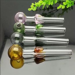 Rookaccessoires Nieuw Europa en AmeriCaglass Pipe Bubbler Rookpijp Water Glass Bong Hot Pot met kleurrijke bladeren en glazen bubbels