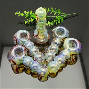 Rookaccessoires Nieuw Europa en AmeriCaglass Pipe Bubbler Rookpijp Water Glass Bong 3-ball geschilderde glazen pijp