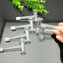 Accessoires pour fumeurs Nouvelle cuisinière en verre à angle droit en forme de T Grand tuyau de brûleur à mazout en verre Pyrex Plates-formes pétrolières épaisses conduite d'eau en verre