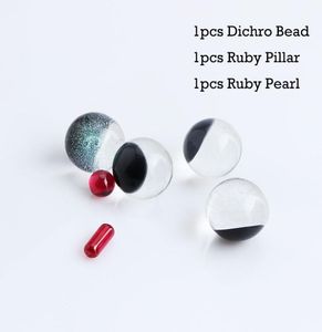 Ensemble d'accessoires pour fumer, y compris Dichro Beads Ruby Pilier and Pearls Guéta pour Terp Slurper Quartz Banger Nails3769542