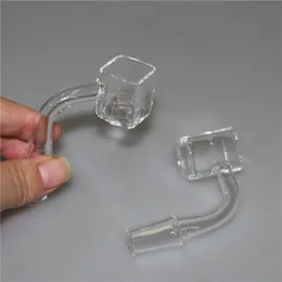 Accessoires pour fumeurs Style Cristal Quartz Carré Banger Clous 10 14 18 mm Mâle Femelle Joint Bangers pour Conduites D'eau et Narguilés