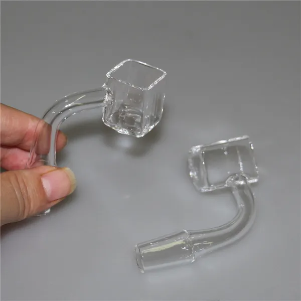 Accesorios para fumar Estilo Crystal Quartz Square Banger Nails 10 14 18 mm Male Female Joint Bangers para pipas de agua y pipas de agua