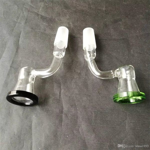 Accessoires pour fumeurs Adaptateur de bouche en T Bangs en verre en gros Brûleur à mazout Conduites d'eau en verre Plates-formes pétrolières sans fumer