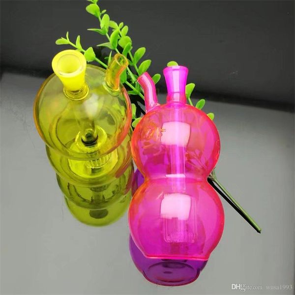 Accessoires pour fumeurs La couleur du verre d'eau Snuff Bottle Gourde Bongs en gros Tuyaux de brûleur à mazout