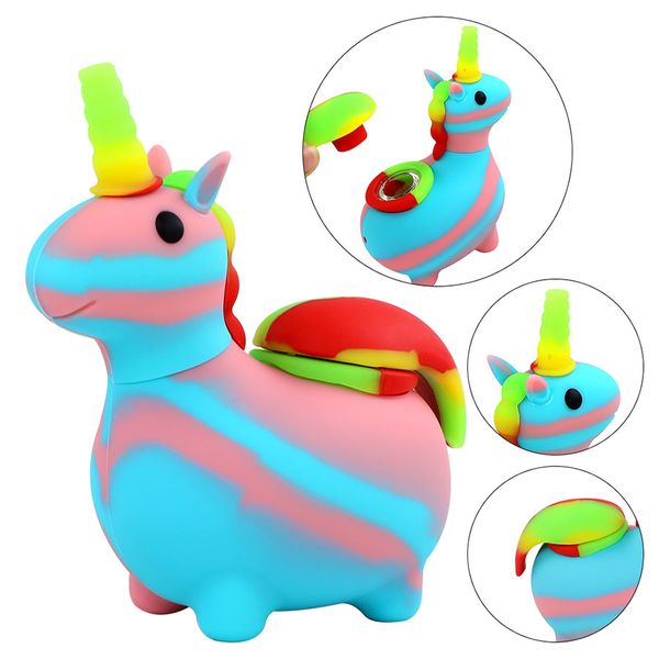 Accessoires pour fumeurs pipe à eau licorne pipes à fumer bangs en verre narguilé