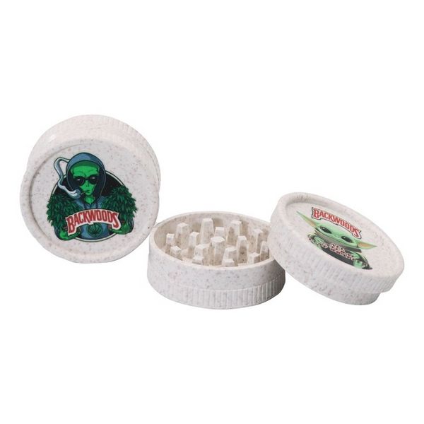 Accessoires pour fumeurs wee grinder Broyeurs à fumée en plastique à 2 couches Plastique dégradable Peut être personnalisé 40 mm pour les bangs