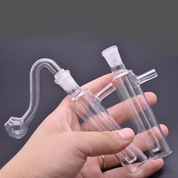 Accessoires pour fumeurs Vente en gros Clear Mini bouteille bon marché en verre Water dab rig bong avec un bol d'huile de 10 mm