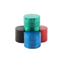 Rookaccessoires Groothandel Mini 40 mm 4lagen metalen plat Tobacco Grinder Zink Legering Herbal Spice Crusher Grinders