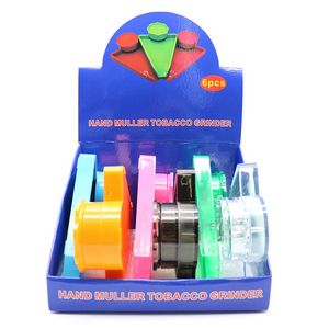 Accessoires pour fumeurs Triangle broyeur de cigarettes en plastique multicolore broyeur de tabac à 2 couches en option pour bong