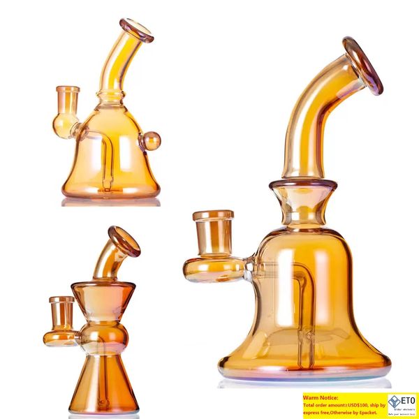 Fumar Aeecssories Cachimbas de vidrio Bong Bang Pipas de agua Bongs Dab Rig Tubo de humo Tamaño pequeño Color de revestimiento con junta de 14 mm