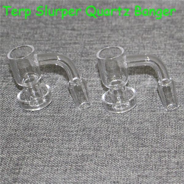 Fumer Beracky Pleine Soudure Bord Biseauté Terp Slurper Quartz Banger 2mm Mur 20mmOD Mâle Femelle Slurpers Clous Pour Verre Bongs D'eau Dab Rigs