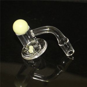 Mélangeur de fumée Quartz Banger clou avec bouchon en verre carb perles terp pour bongs en verre conduites d'eau Dab Rigs