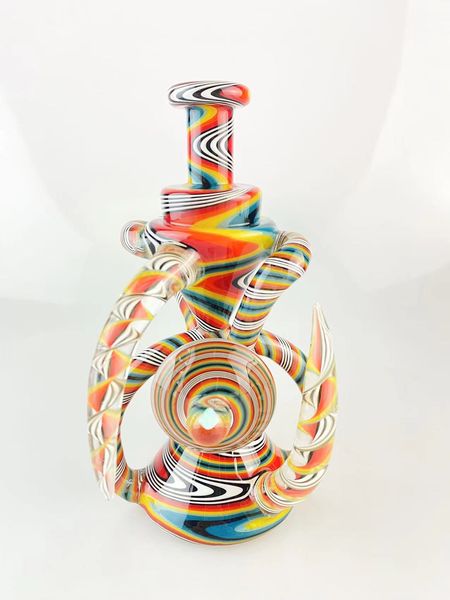 Rigg de verre de fumage complet coloré avec wiawag add opal et 2 cornes 14 mm Nouveau design bien bienvenue sur commande