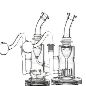 Klein Recycler Bong Schedel Glazen Waterpijpen Rook Pijp glazen Waterpijpen Heady Dab Rig Percolator Met 14mm Banger