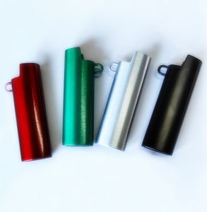 Fumer Coloré En Alliage De Métal Portable Pendentif Anneau Briquet Étui De Peau Coquille De Protection Gaine Innovante Herbe Tabac Porte-Cigarette Manchon Remplaçable Facile