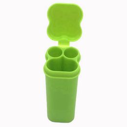 Fumer Coloré En Plastique Double Joint Titulaire Allume-cigare Stash Case Portable Multifonctionnel Boîte De Rangement Herbe Tabac Preroll Rolling Cigar Container DHL