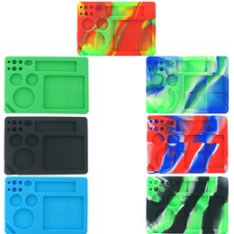 Fumer Coloré Silicone Portable Multi-fonction Herbe Tabac Rouleau Roulant Porte-Cigarette Titane Pointe Paille Plateau Pipe À Main Briquet Broyeur Palette DHL Gratuit