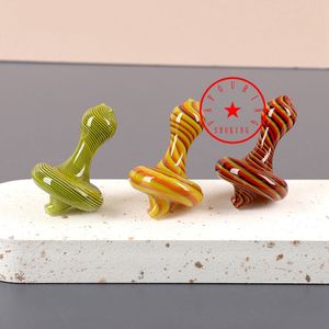 Fumer coloré perruque Wag tourbillon mamelon style Pyrex verre épais bulle Carb Cap filtre chapeau ongles Dabber Bongs plates-formes pétrolières pipe à eau à la main Bong bol accessoires DHL