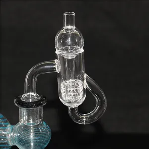 Fumer Diamant Noeud Boucle Recycleur Quartz Bangers Domeless Quartz Banger Clous Mâle Femelle 10mm 14mm 18mm pour Bong Oil Rigs receveur de cendres