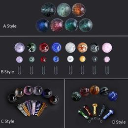 4 Style Fumer Verre Terp Dichro Perles 14mm 20mm 22mm Marbres Solides Pour Slurpers Quartz Banger Ongles Eau Bongs Dab Oil Rigs