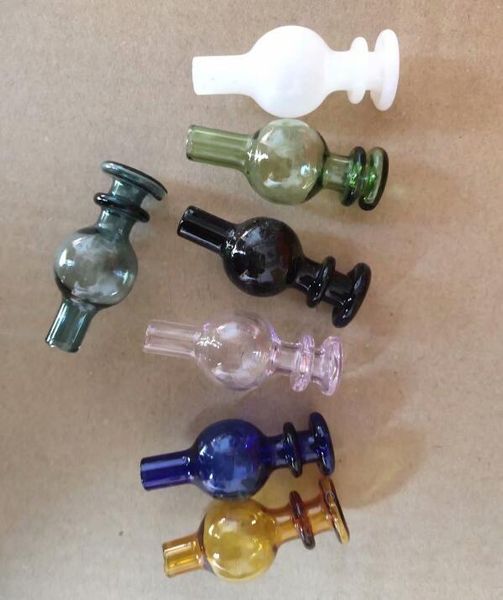 Bouteille en verre colorée UFO Carb Cap Dome 35mm OD 7 tuyaux de couleur Accessoires pour fumeurs Quartz Banger Nail Bangs d'eau narguilés Oil Rig