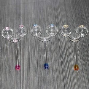 Fumer Dogo Nouvelle Arrivée Slingshot Modèle Double Brûleurs Tuyaux En Verre Pyrex Brûleur À Huile Tuyau Épais Artisanat Coloré Clair Fumer Tube pour Fumeurs En Gros