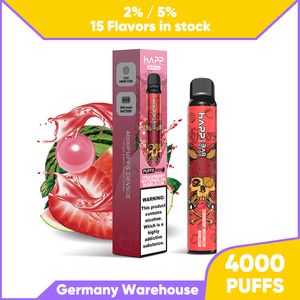 Fumar e pipas 4000 Puff Cigarrillos electrónicos desechables Envío gratis Bobina de malla 8 ml Pod Batería Cigs electrónicos no recargables Puffs 4K 2% 5% Vape Pen